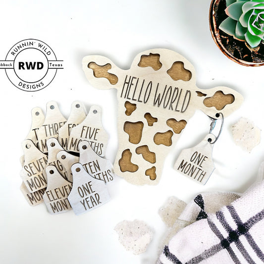 Monthly Milestone Markers - Cow