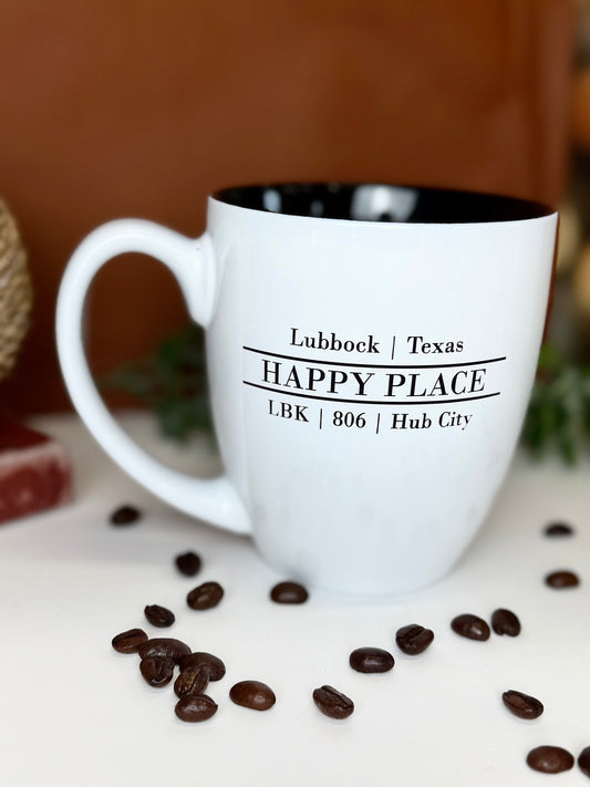 Lubbock Happy Place Coffee Mug